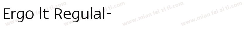 Ergo lt Regulal字体转换